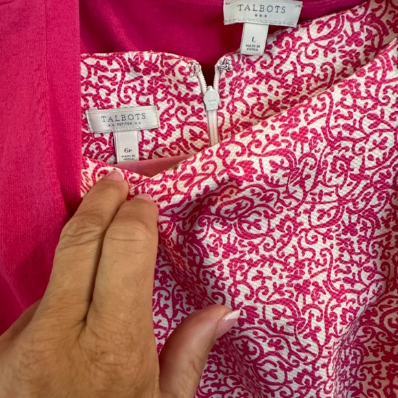 Talbots Sundress with sweater 6P & large - Picture 2 of 4